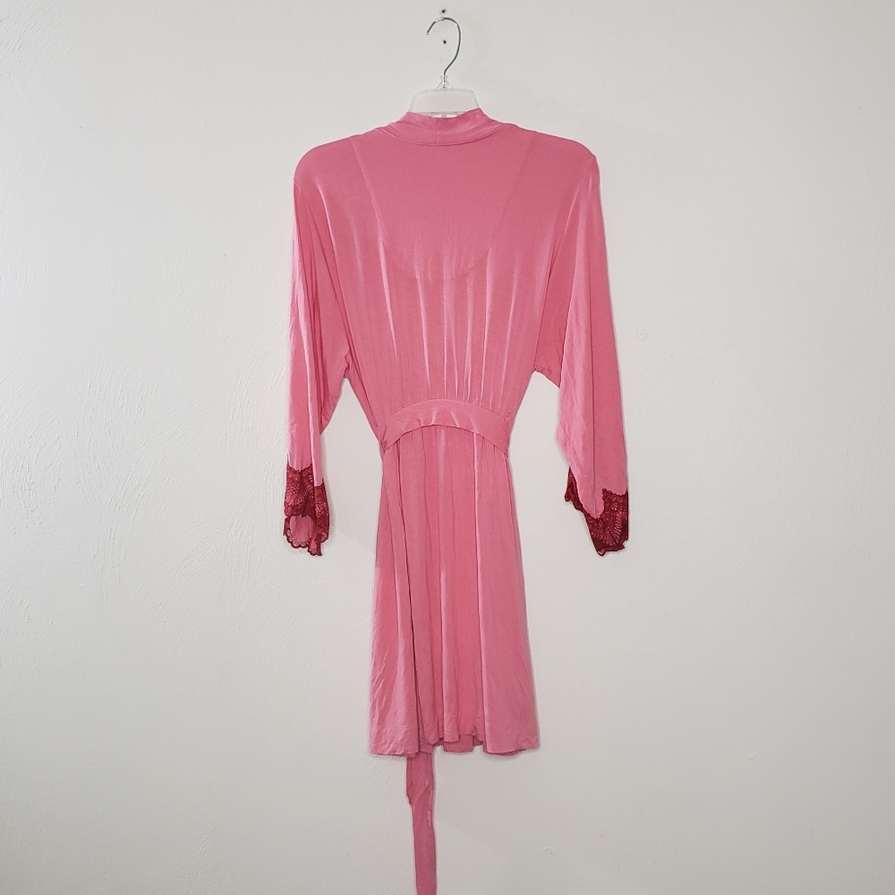 Soma Lace Trim Sleeved Robe Size Small/Medium - Picture 8 of 9